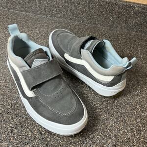 Vans Kyle Walker Pro 2 PopCush Suede Skate Shoes Mens Size 7.5 Gray/Blue Snap On